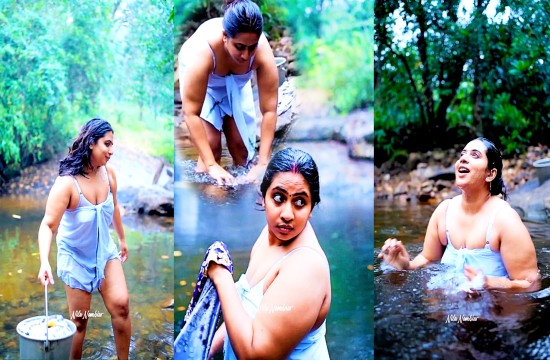 Nila Nambiar Bathing In River (No Nudity)